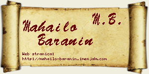 Mahailo Baranin vizit kartica